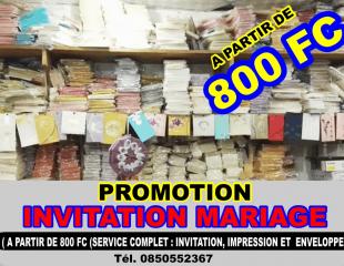 Promotion invitation mariage